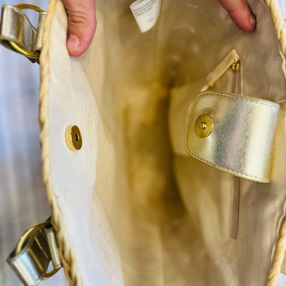 Payless Cornhusk and Gold Vintage Purse - Picture 4 of 6